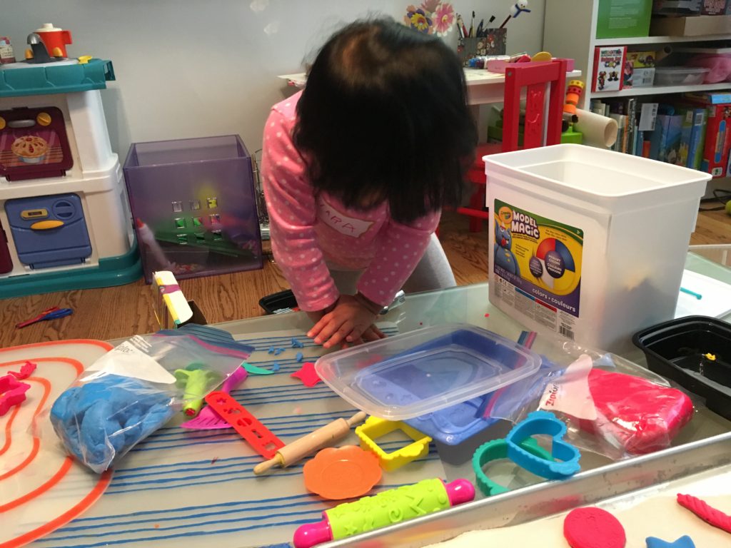 Children can make cookies from air-dry clay or Play-Doh to sell at their cookie shop.