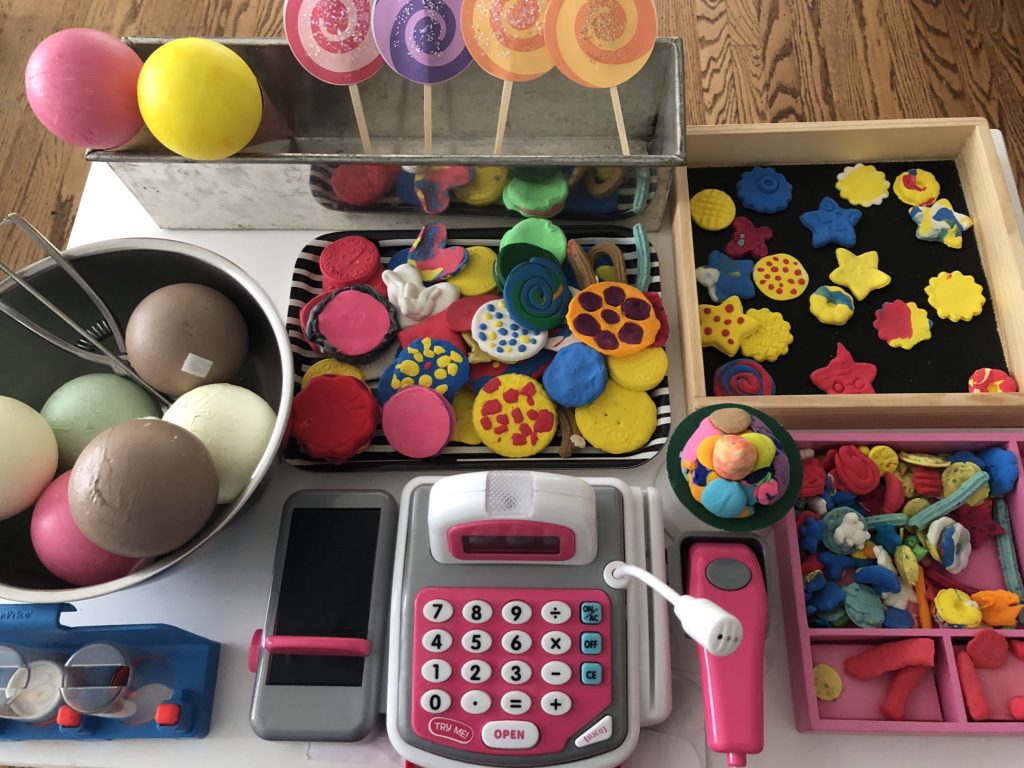 Set up a table with the cookies for sale to kick off your cookie shop learning game.