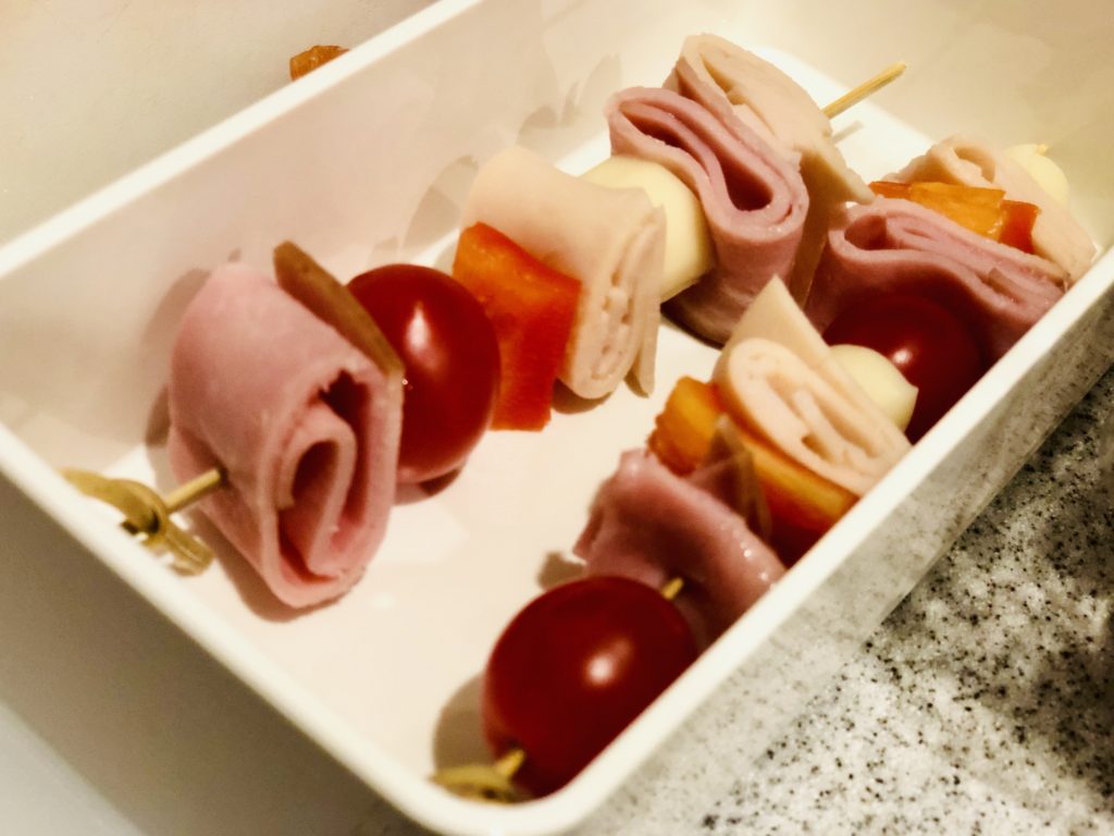 At six years old, Miss T is able to put together a lunch-on-a-stick bento.