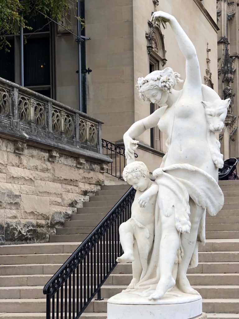 Sculpture at the Biltmore House, a grand mansion in Asheville that harks back to the Gilded Age.