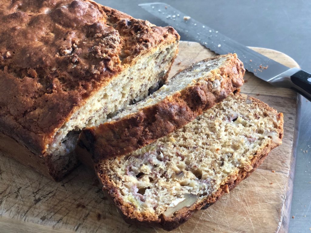 A loaf of home-baked banana bread is the perfect comfort food to soothe in times of stress.