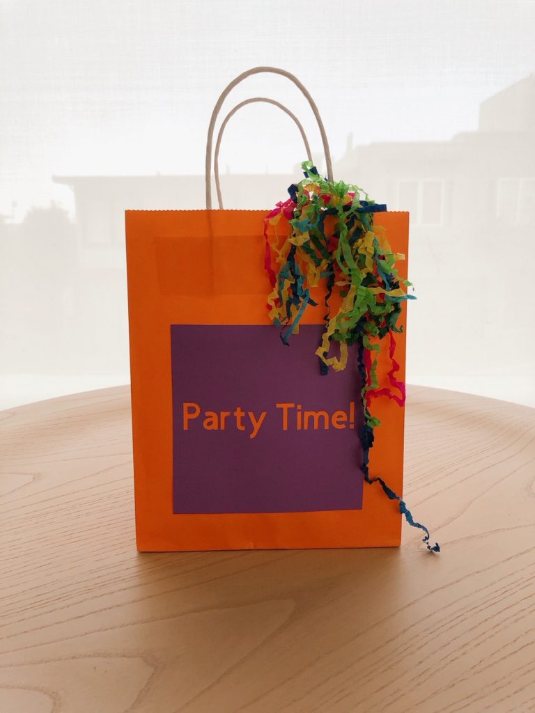 Fill a small shopping bag with all the materials needed to make pom pom cannons. Have the bag sent to the birthday child's family before the big day.