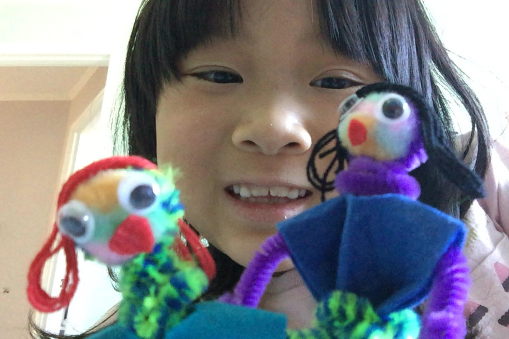 These pipe cleaner dolls make a great long-distance craft project to do with your grandchild.