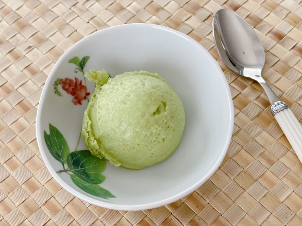Avocado sherbet is quick and easy to make and a great way to put up extra avocados.
