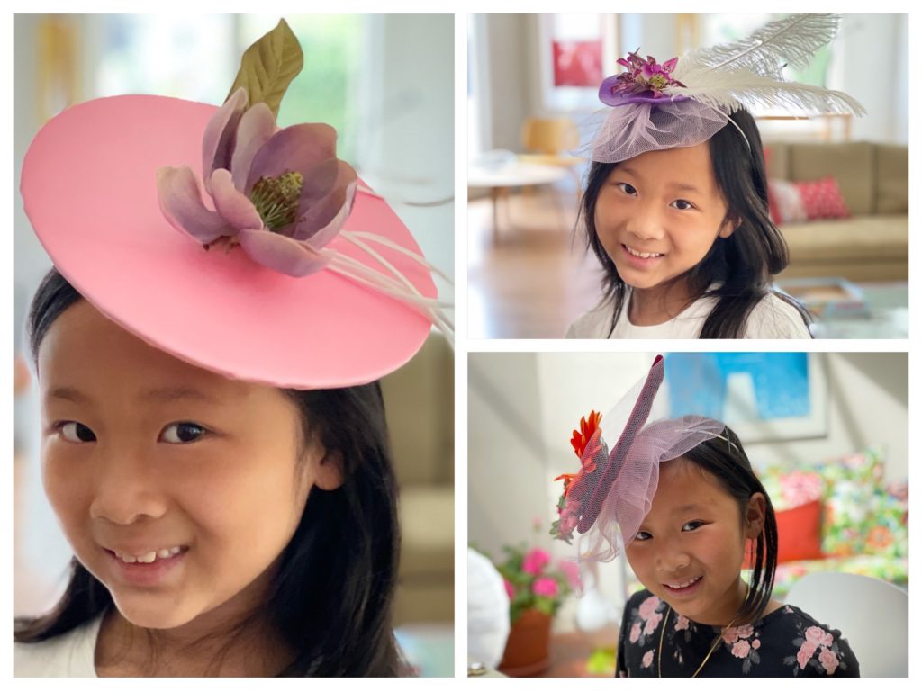 Fascinators, fancy headdresses, were fun to make at Camp Grandma.