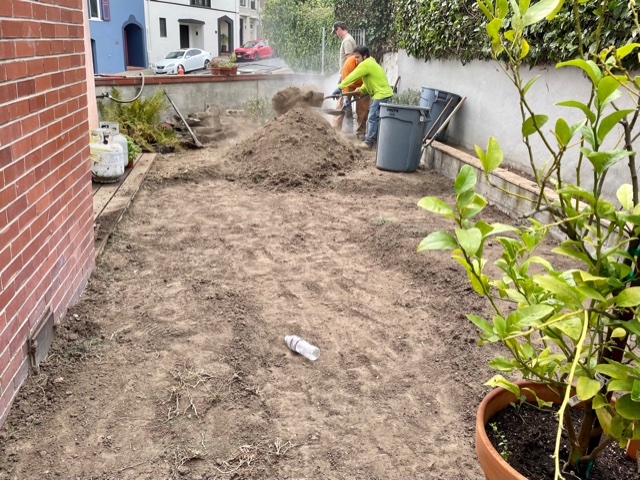 Grandma life is turned upside down with the landscaping of our little garden.