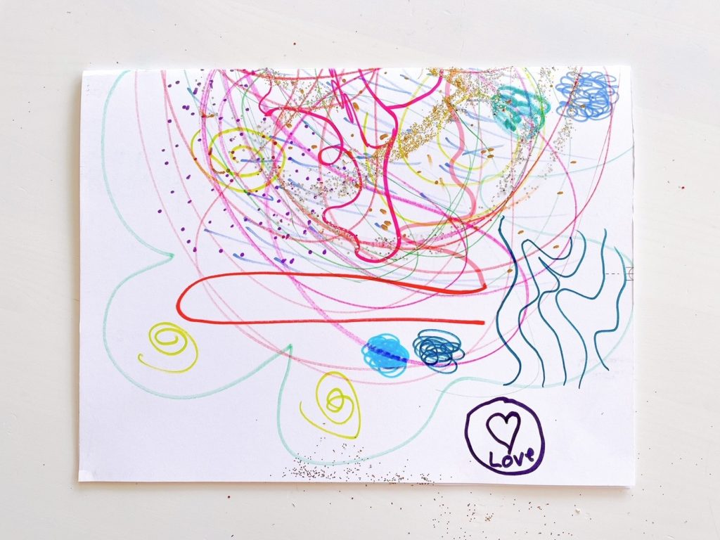 Make a greeting card that expresses a particular piece of music. Have the child use markers to describe the music in real time.