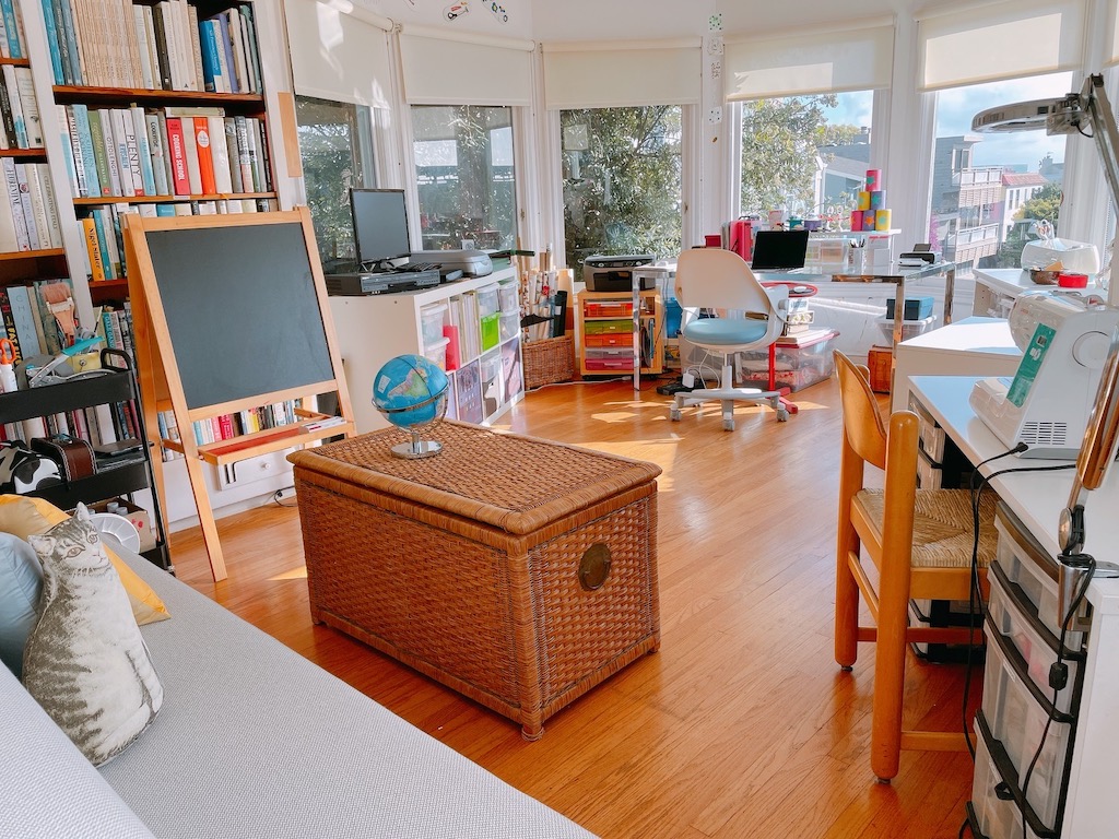 Grandma Sandy's craft room, where all DIY projects begin.