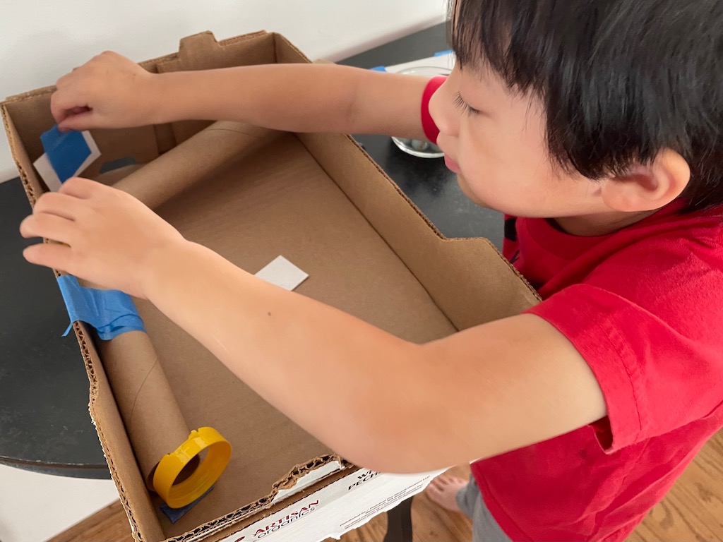 Even a kindergarten child can make their own marble run, with a little adult supervision.
