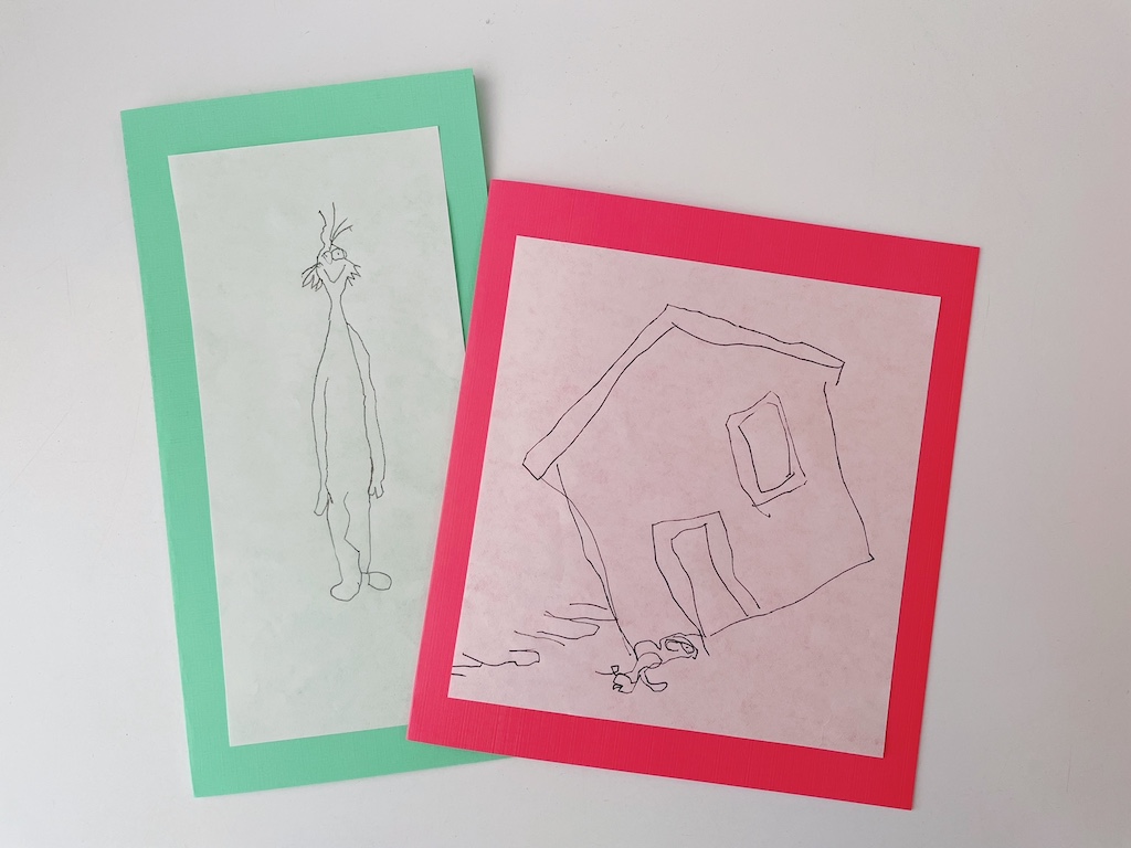 Turn traced images into greeting cards.