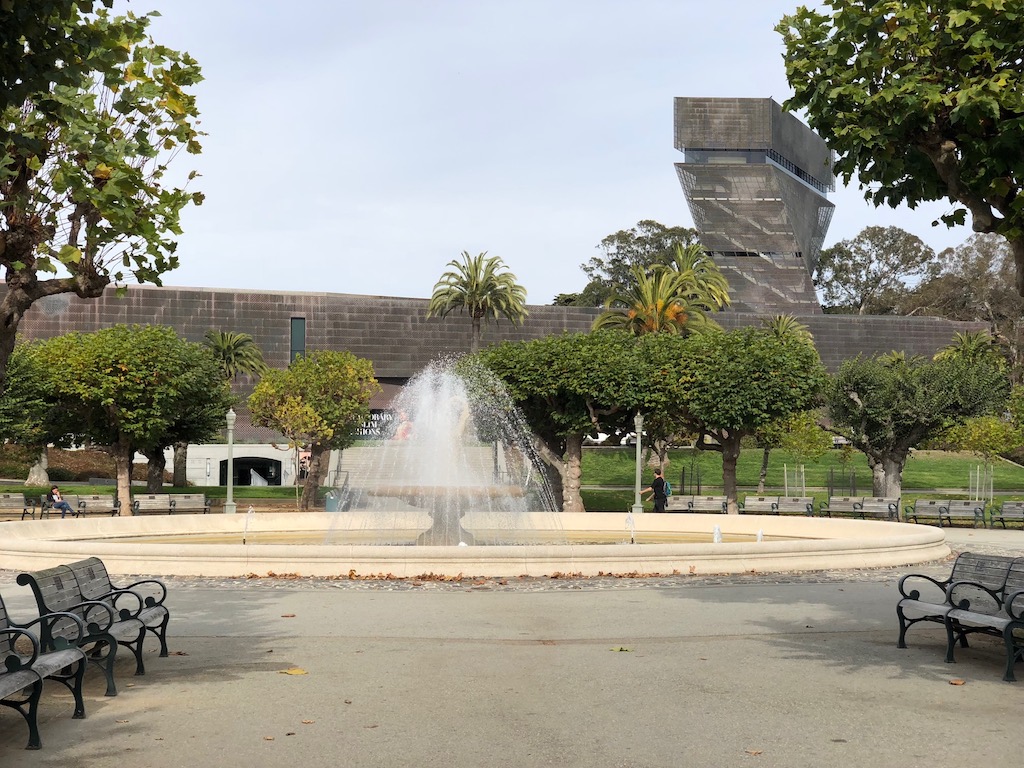 De Young Museum, San Francisco, where we did our first art museum trip with the grandkids.