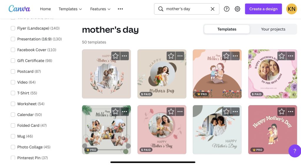 Templates from Canva for a Mother's Day project to make with the grandkids.
