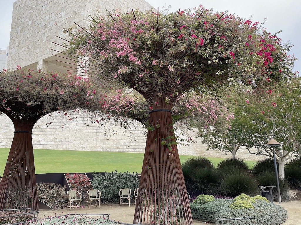 The Getty Center gardens are best enjoyed early in the day, before the crowds.