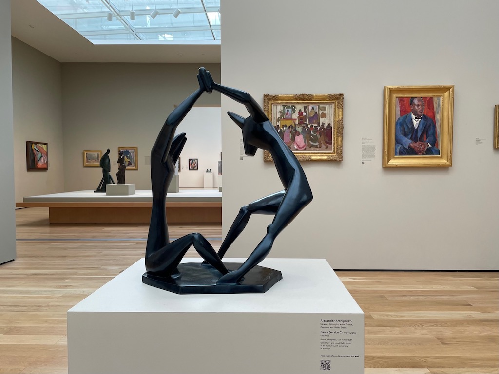 Art galleries, such as this one at the Los Angeles Museum of Art (LACMA) are usually high-ceilinged and it's usually easy to distance from others to keep safe. 