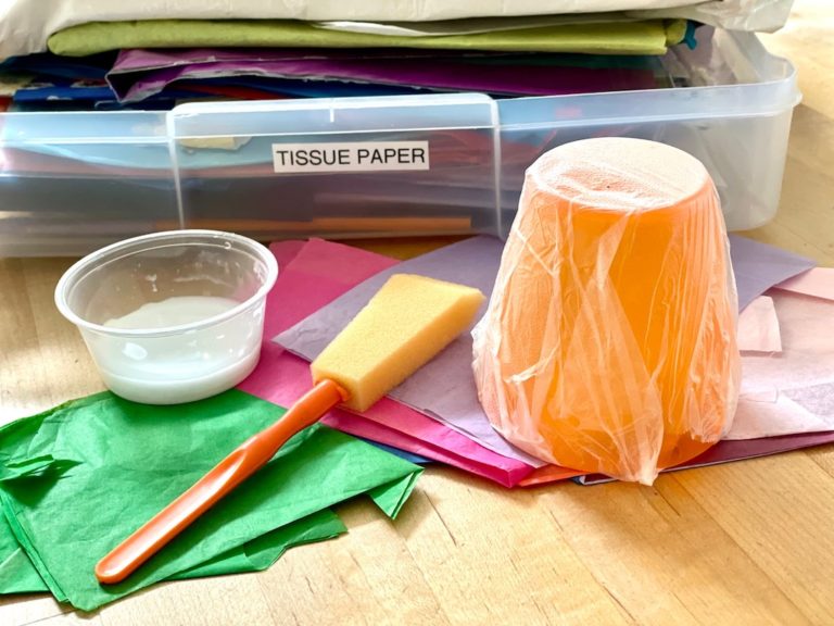 Make Tissue Paper Bowls, Easy, Inexpensive Craft