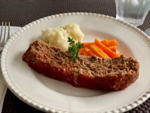 Meatloaf and mashed potatoes: the best comfort food.