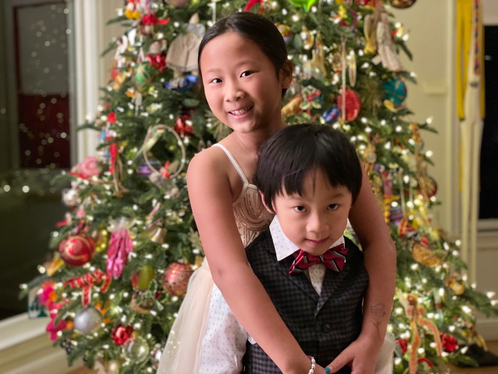 Family traditions might include an annual family picture-taking session at Christmas. 