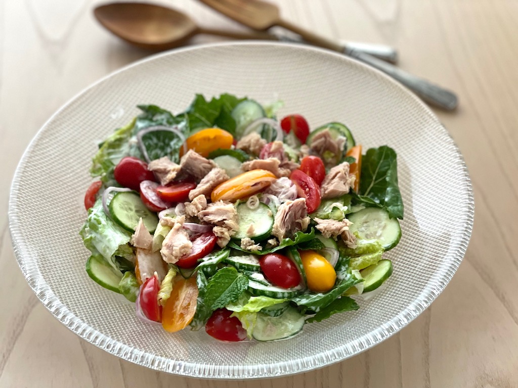 A Thai-inspired salad is a main dish meal for keeping cool.