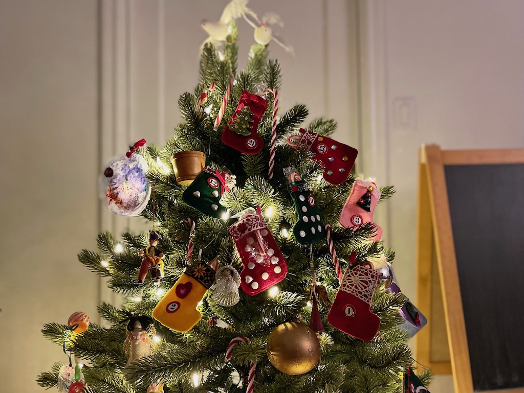 Use suncatchers as Christmas tree ornaments. It's the ultimate way to enjoy fun, easy crafts for kids.