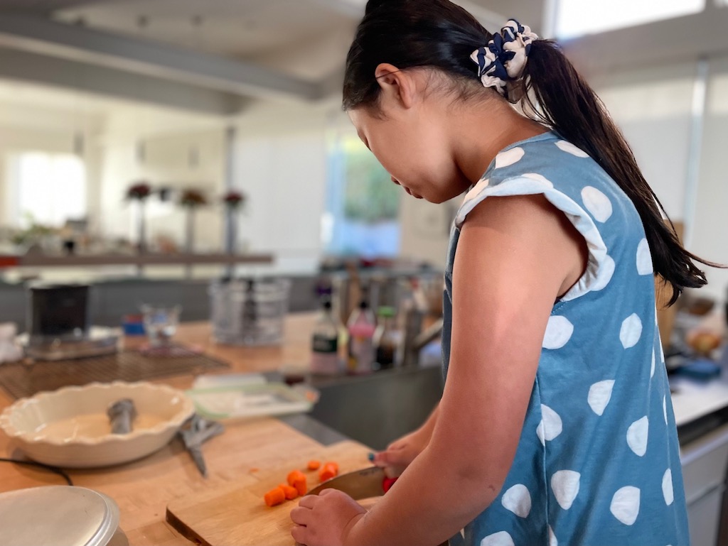 Invite a grandchild  who likes to cook to sleep over before Thanksgiving to help with the food preparation.