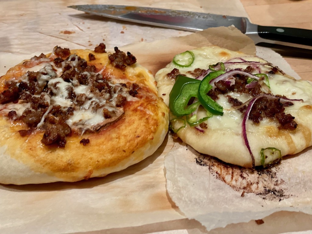 Pizzas made by the children.