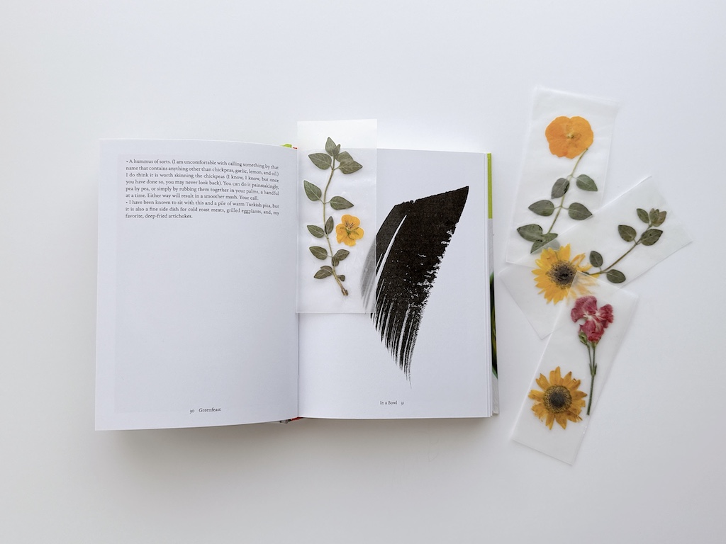 A simple pressed flower craft is to make bookmarks using wax paper.