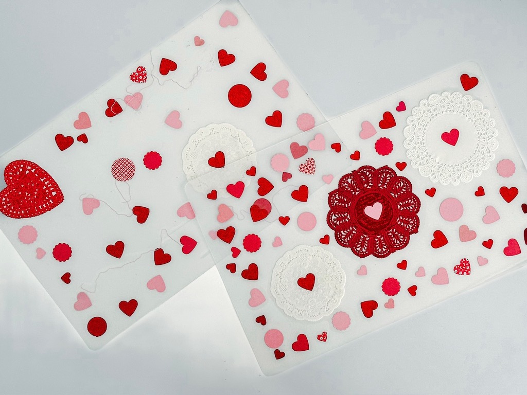 Valentine placemats can be used as oversize Valentine cards.