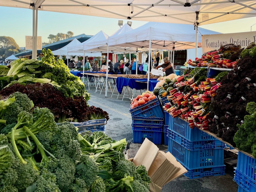 Alemany Farmers Market in San Francisco is overflwing with produce.