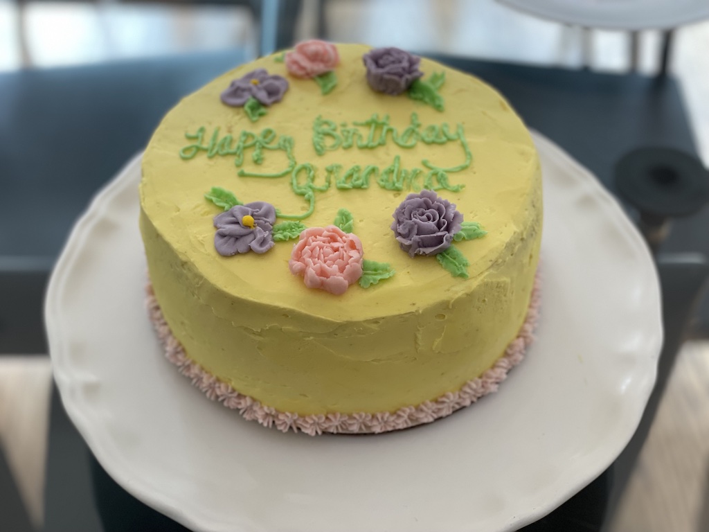 Birthday cake decorated for grandma. With baby boomers turning 80, expect a new paradigm on aging.